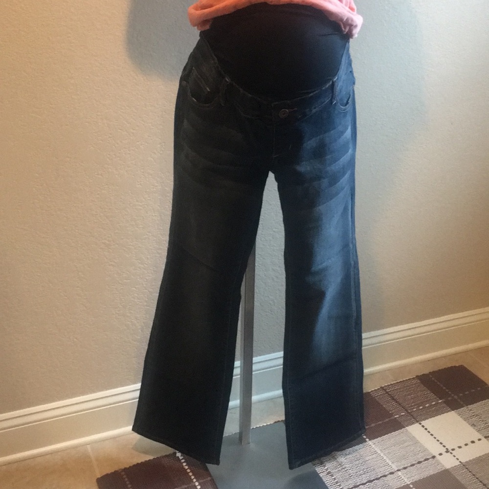Maternity Bootcut Flap Jeans